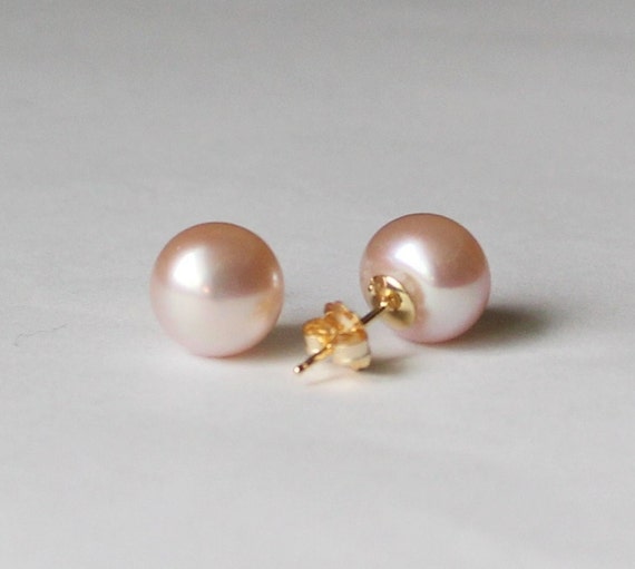 Rose Gold Pearl Drop Earrings for Weddings & Brides in Teardrop Pearls –  PoetryDesigns