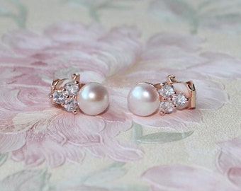 Real pearl flower Girl Earrings Necklace Clip on flower Girl earrings be my flower girl gift Proposal junior bridesmaid bracelet studs XY1