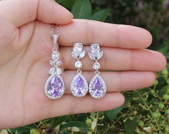 Vianne Purple Heart Lavender Amethyst Stud Earrings in 18k Gold Vermeil