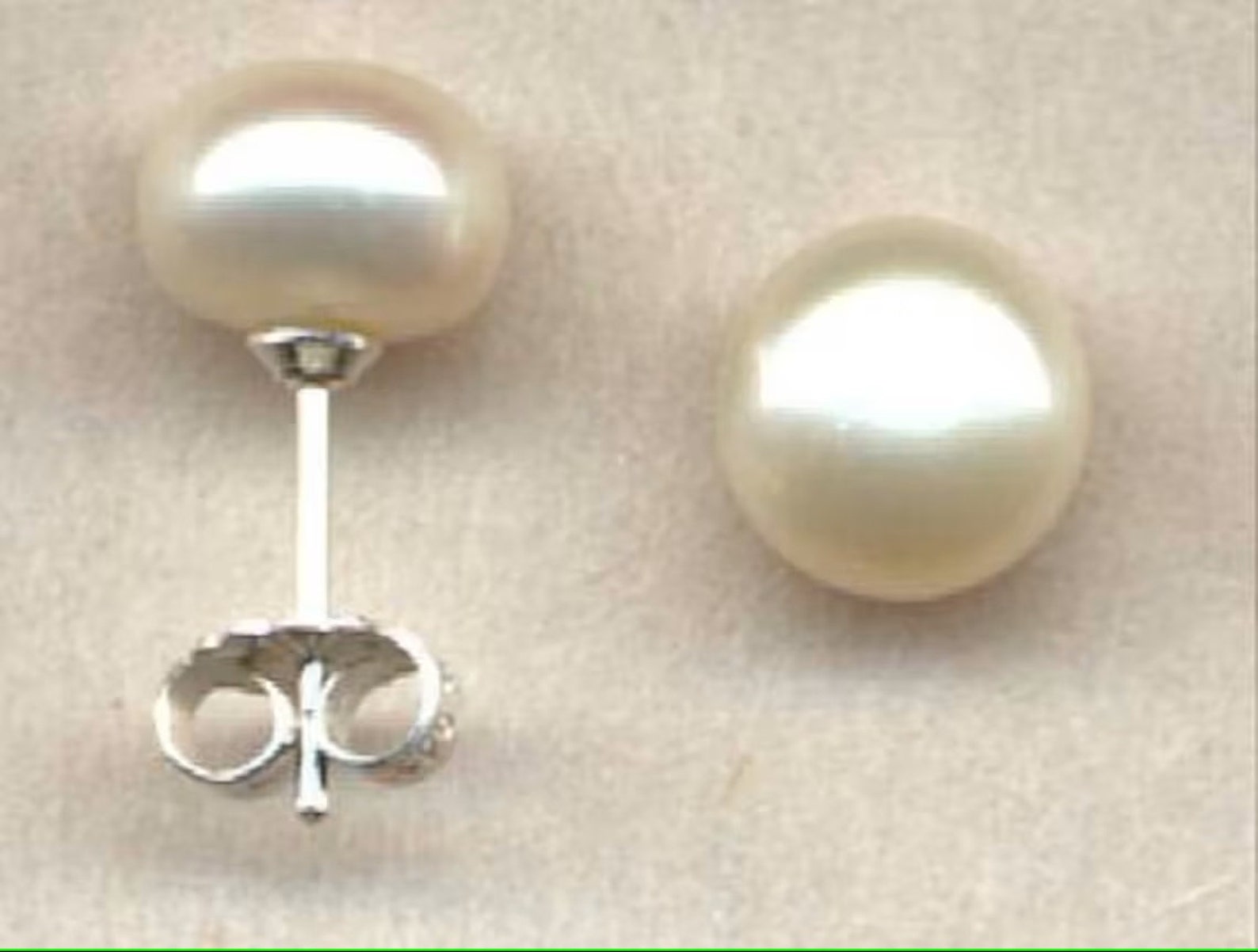 8-8.5 Mm AAA Gold Filled Genuine Fresh Water Pearl Earring - Etsy