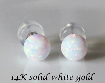 Faux Opal Dunkelblau Versilberte Ohrstecker 14 Mm