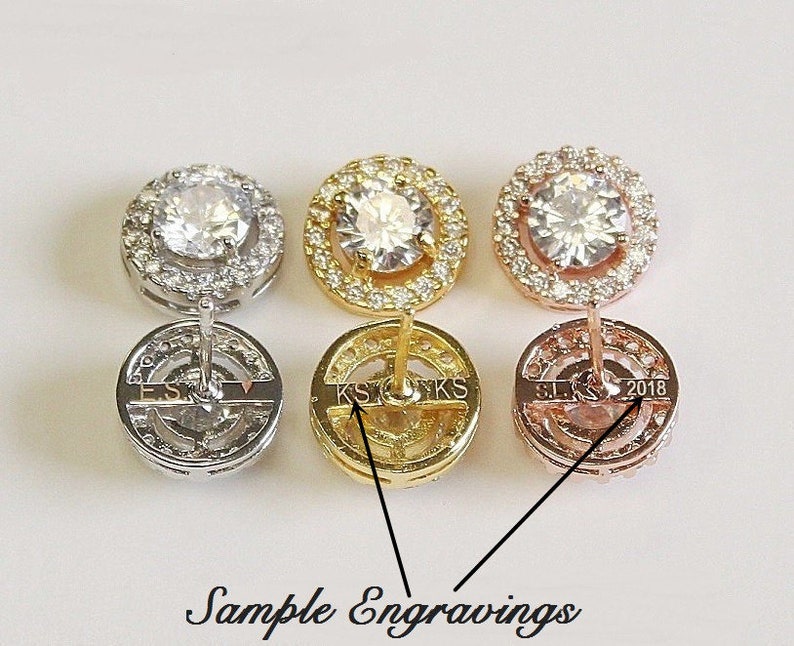 Custom Personalized CZ bridesmaid gift set bridesmaid bracelet earrings bridesmaid necklace Wedding gift set Bridesmaid earrings tie theknot