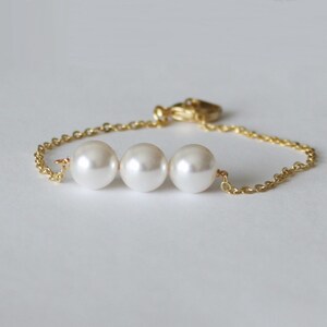 Bridesmaid pearl bracelet Gold pearl bracelet Wedding bracelet bridesmaid bracelet pearl bracelet Rose gold bracelet Bridal bracelet image 3