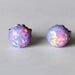 4mm 5mm 6mm or 8mm Lavender Opal Stud earrings, Hypoallergenic Titanium earrings, Purple opal studs, Lavender earrings, Bridesmaid earrings