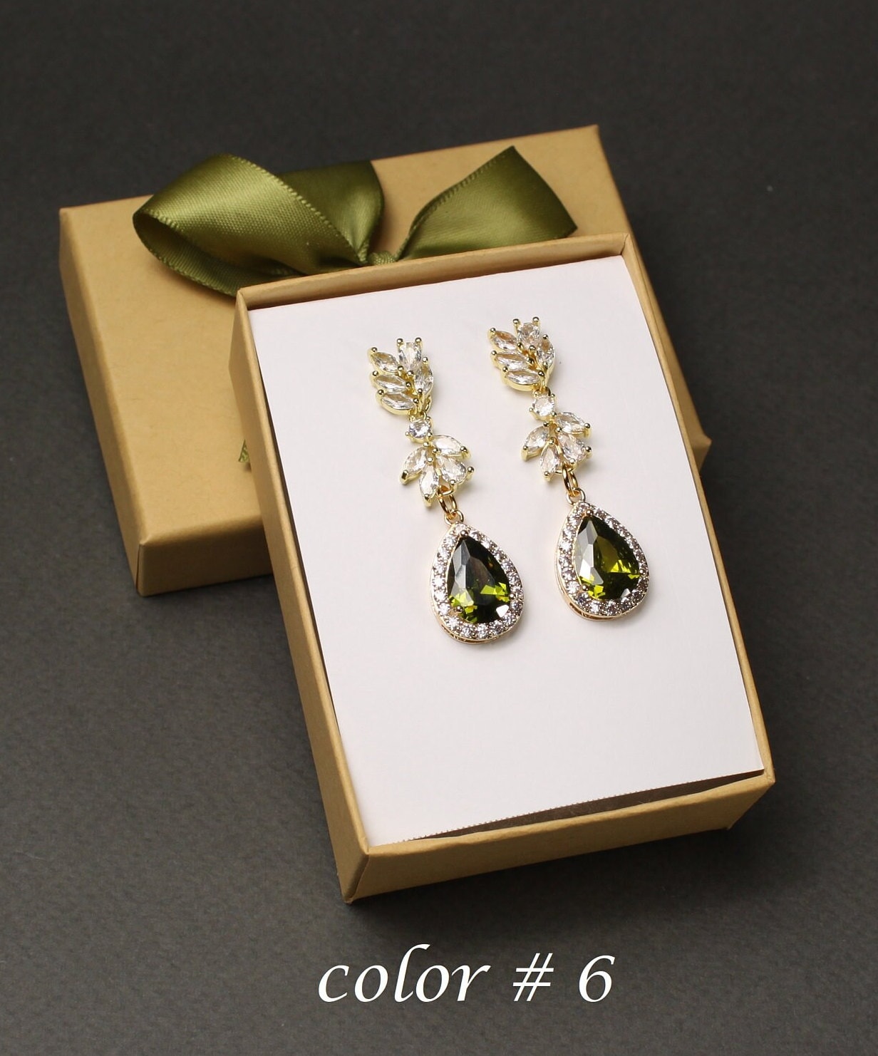 slim fit dress slacks Olive Green Beaded Drop Earrings - All Jewelry