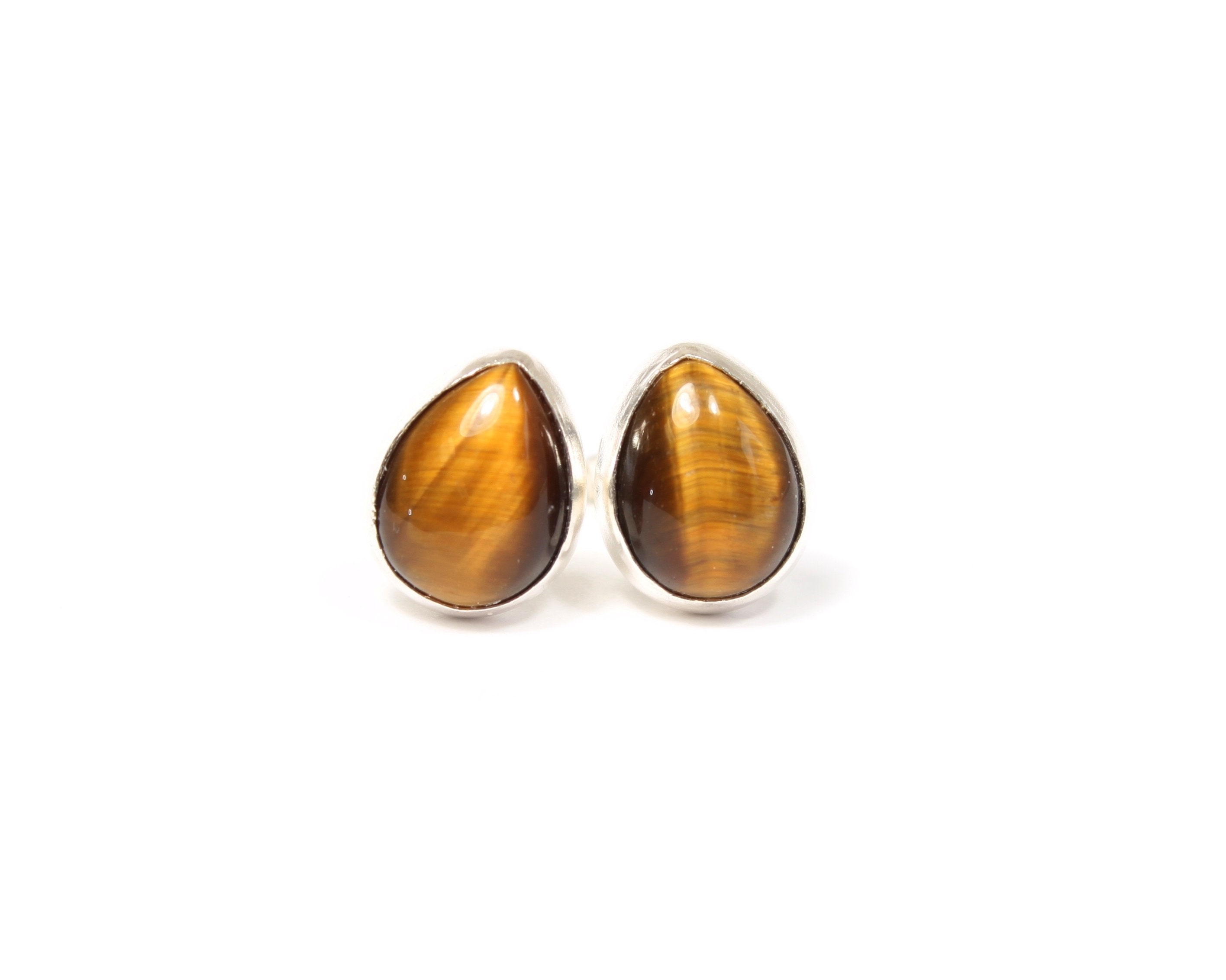 14k Gold-Plated Tiger Eye Stone Dangle Earrings with 925 Silver Pin –  Estilo Philippines