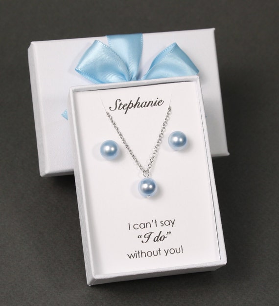 Blue pearl jewelry set deals