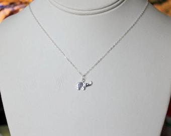 Elephant necklace - Sterling Silver, elephant pendant necklace charm necklace good luck charm necklace