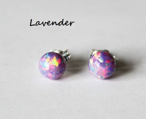 7MM Sterling Silver Lab Simulated Dark Green Opal Ball Stud Earrings 7MM Sterling Silver Lab Simulated Dark Green Opal Ball Stud Earrings