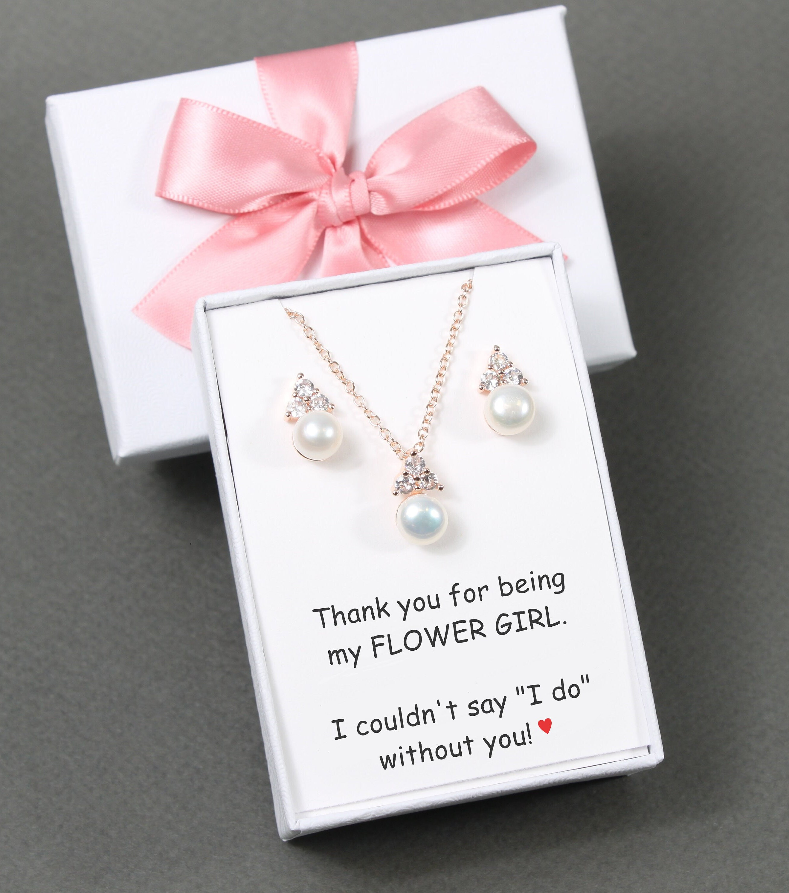Pearl Flower Girl Jewelry Set