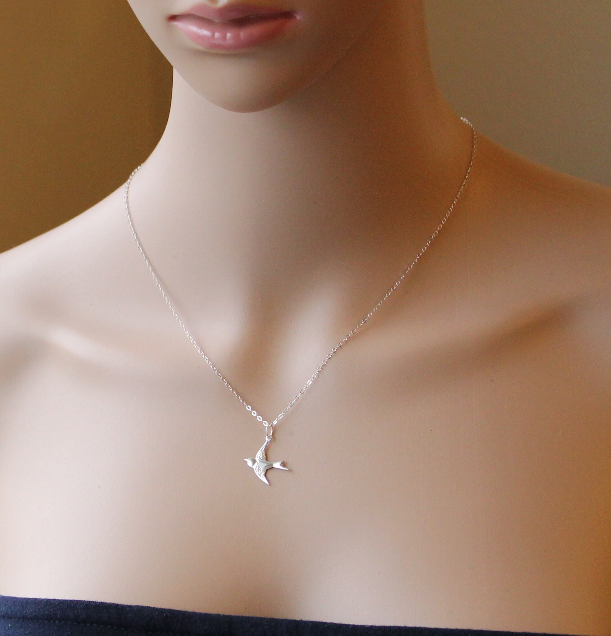 The Dove Necklace in Silver by Moon and Lola main image 1