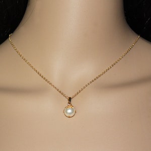 Leaf Pearl Pendant Necklace, 14K Gold Filled Large Pearl Necklace ...