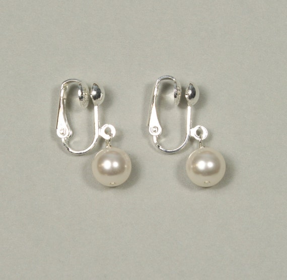 ピアス Pearl Drop Clip-On Earrings Amazon.com: Pearl Clip On Earrings For Women Small Pearl