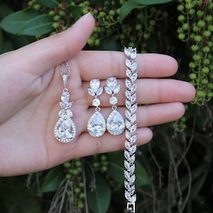 Regalo personalizado para damas de honor, collar de boda, pendientes, pulsera, pendientes de dama de honor, joyería para dama de honor, plata, oro rosa, boda XY1