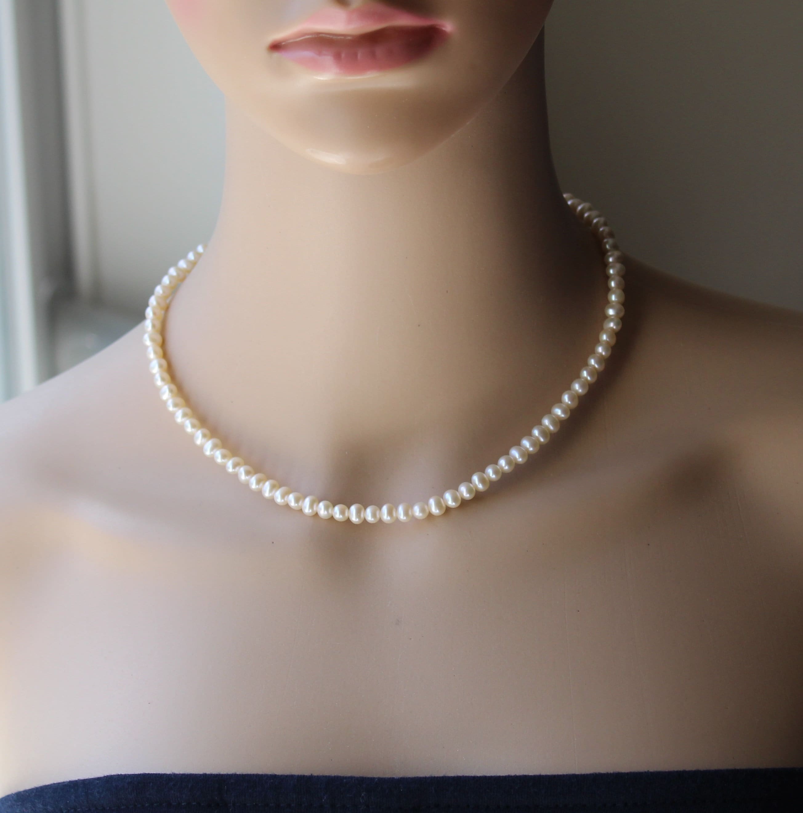Petite 5mm AAA White Fresh Water Pearl 