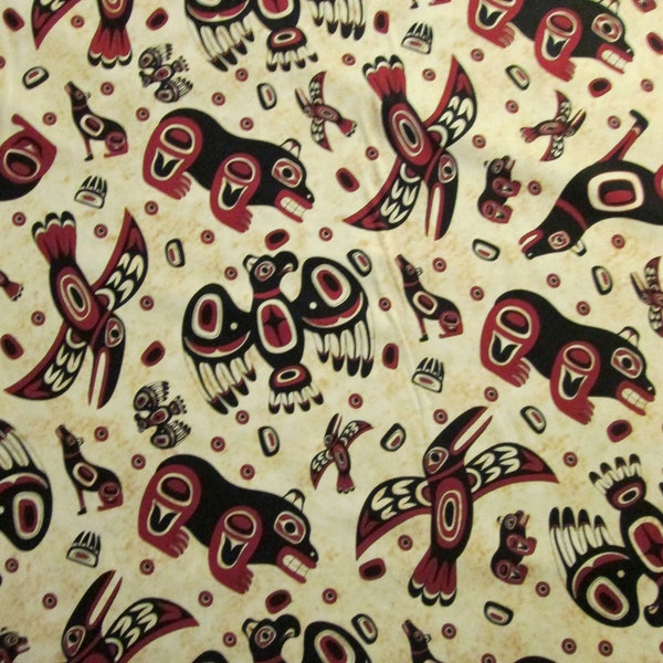 Spirit Animal Native American Navajo Cotton Fabric FQ or Custom