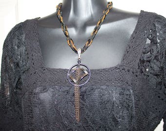 handmade beaded unique elegant statement necklace pendant jewelry S344