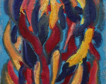 18 by 24" ORIGINAL Painting SIGNED ready to hang stretched canvas fine wall art decor Spontaneity Azi Hs