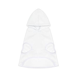 Puede incluir: Una sudadera con capucha blanca para perros, con capucha y agujeros para los brazos. La sudadera con capucha está hecha de una tela suave y ligera. El diseño es simple y limpio, perfecto para mantener a tu mascota abrigada y con estilo.