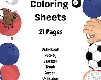 Sportkleurboek voor kinderen | 21 leuke atletische pagina's (pdf)