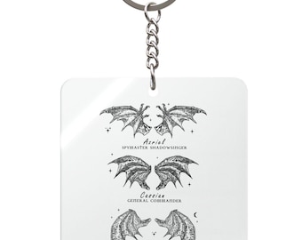Bat Boys Keychain | ACOTAR Night Court Fantasy Book Merch Acrylic Keyring