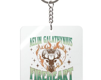 Fireheart Aelin Keychain | Throne of Glass Fantasy Book Merch Acrylic Keyring