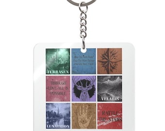 Maas Tour Keychain | Sarah J Maas Bookish Acrylic Keyring | Fantasy Reader Merch