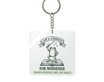 Frog Reading Keychain | "Conduit of Nonsense" Bookish Accessory