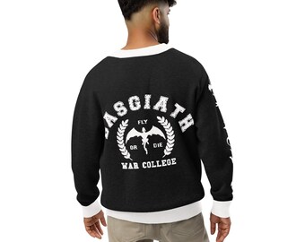 Personalised Basgiath War College Custom Knitted Cardigan, Ink, Fourth Wing