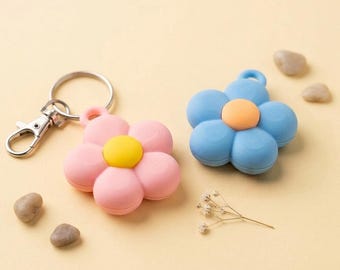 Flower NFC Tap Keychain, Share your info - Instagram, Facebook, Digital business card, 3D Printed, Lightweight