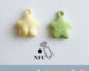 Star NFC Tap Keychain - Smart Digital Business Card, 3D Printed Bag Charm