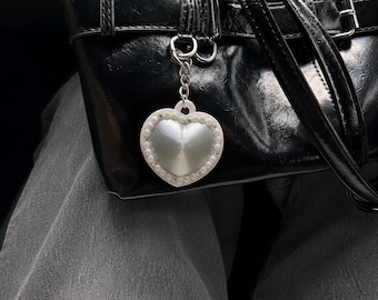 Heart Pendant NFC Keychain - Smart Tap Tag, 3D Printed Charm, Digital Name Card