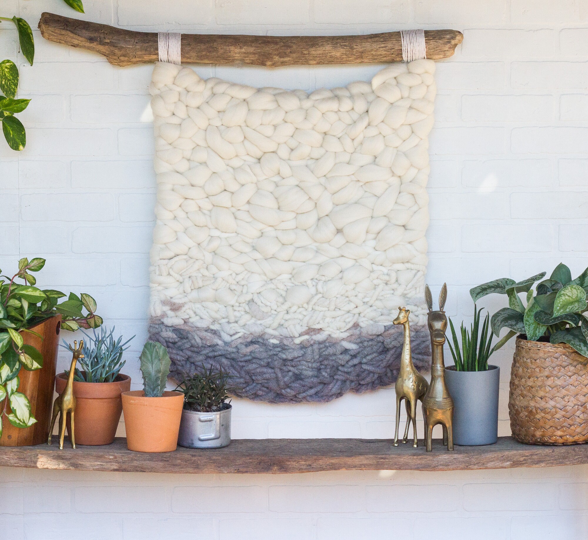 Neutral Wall Hanging Natural Woven Wall Art Boho Home Decor Etsy