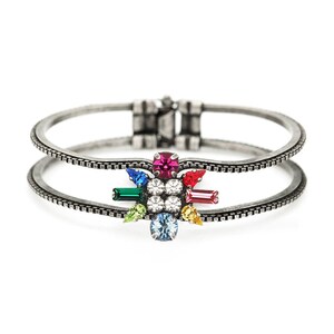 Bracelet Amboseli • Multicolore - Bracelet manchette orné de cristaux colorés