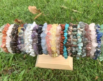 Bransoletka z naturalnych kryształów, ręcznie robiona, elastyczna, do noszenia na co dzień, oryginalne kryształowe fragmenty, minimalistyczny, delikatny dodatek dla kobiet i mężczyzn