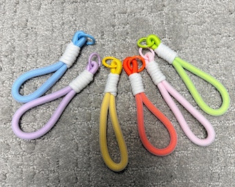 Colorful Paracord Zipper Pulls | Handmade Keychain Lanyard | Backpack Zipper Charm | Minimalist Cord Key Holder | EDC Gear Accessory