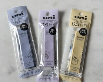 Sanrio Uni 0.5 HB Mechanical Pencil Lead Refills – Cinnamoroll, Kuromi, Pompompurin | Cute Japanese Stationery | Limited Design
