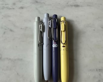 Uni One Sanrio Character Gel Pen Set – Pompompurin, Kuromi, Pochacco & Cinnamoroll Pens, Cute Kawaii Japanese Stationery, Smooth Writing Pen