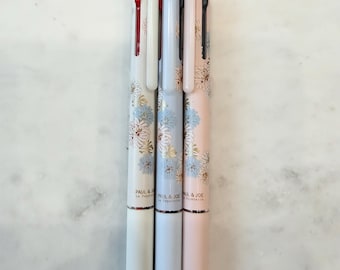 PAUL & JOE × Pilot Juice Up 0.4 Gel Pen 3 in 1 (Black/Blue/Red) | Floral Japanese Pens | Ultra Fine 0.4mm | Luxury Cute Stationery Gift
