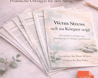 Hilfe bei nervösem Magen & Stress PDF / Angstbewältigung Guide -Körperliche Entspannung Übungen / Stressabbau Selbsthilfe Digitaler Descargar