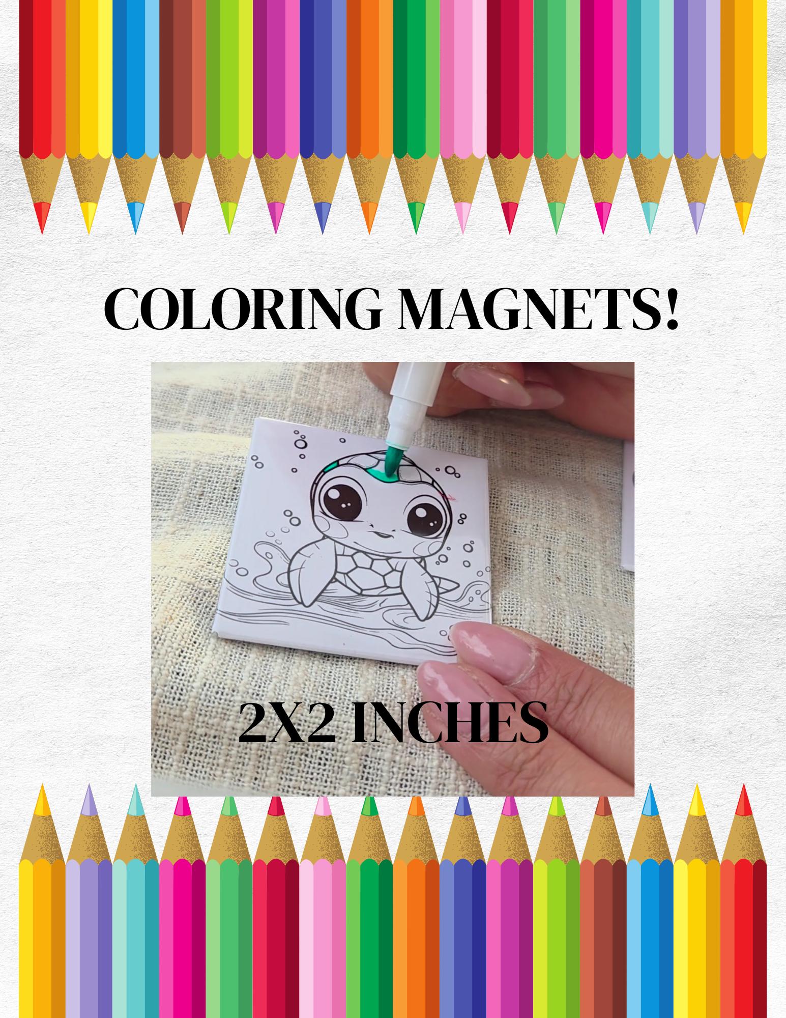 Coloring Magnets With Dry Erase Markers - Etsy