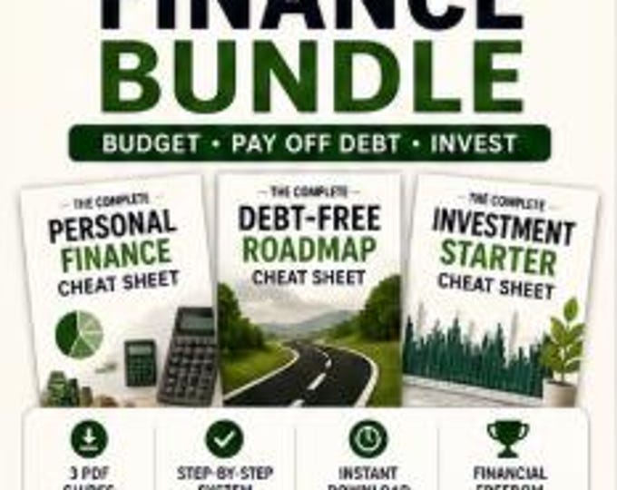 Personal Finance Bundle | Budget, Debt Payoff, Investing Guides (3 PDF Downloads)