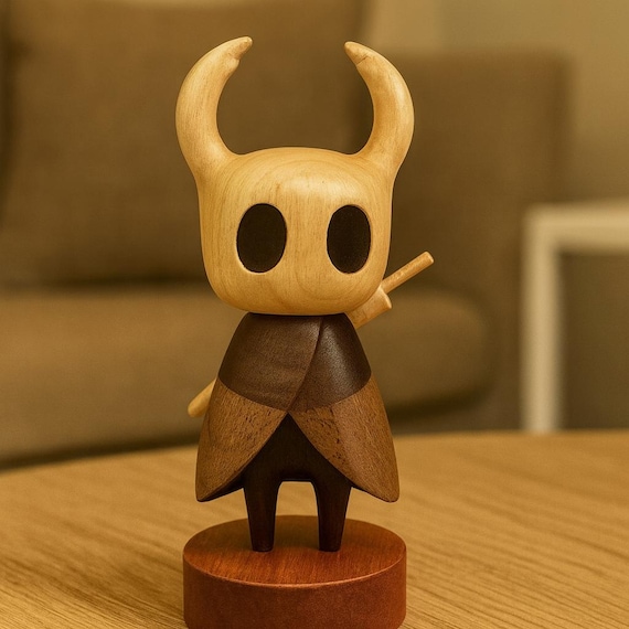 Hollow Knight 木製フィギュア ハンドメイド Handmade Hollow Knight Wood Figurine: Gamer Desk Decor - Etsy