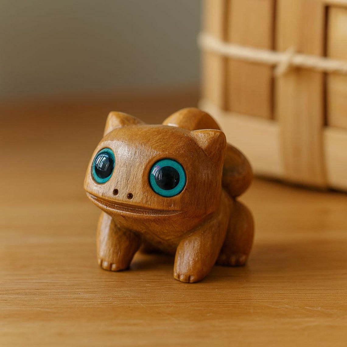 Hand-carved Bulbasaur Wooden Sculpture | Whimsical Desk Decor - Etsy