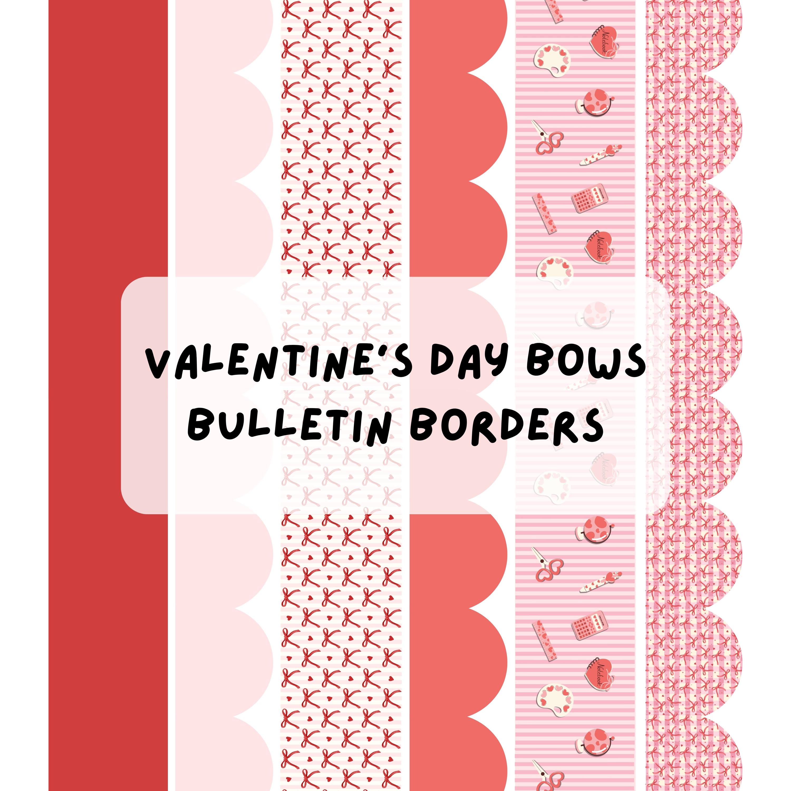 Valentine's Day Bulletin Board Borders Printable School Classroom Decor ...