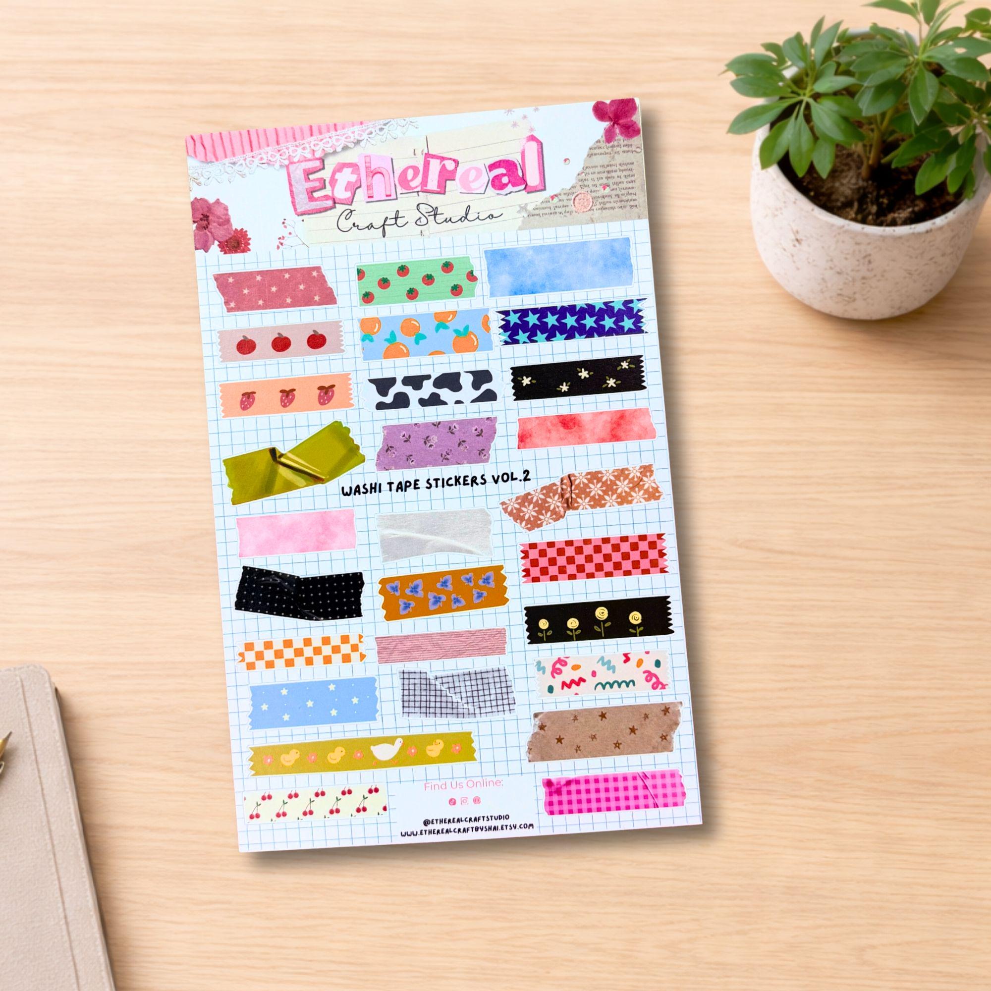 Sticker Sheet Washi Tape Sticker Sheet Vol. 2 Scrapbook Stickers Junk ...