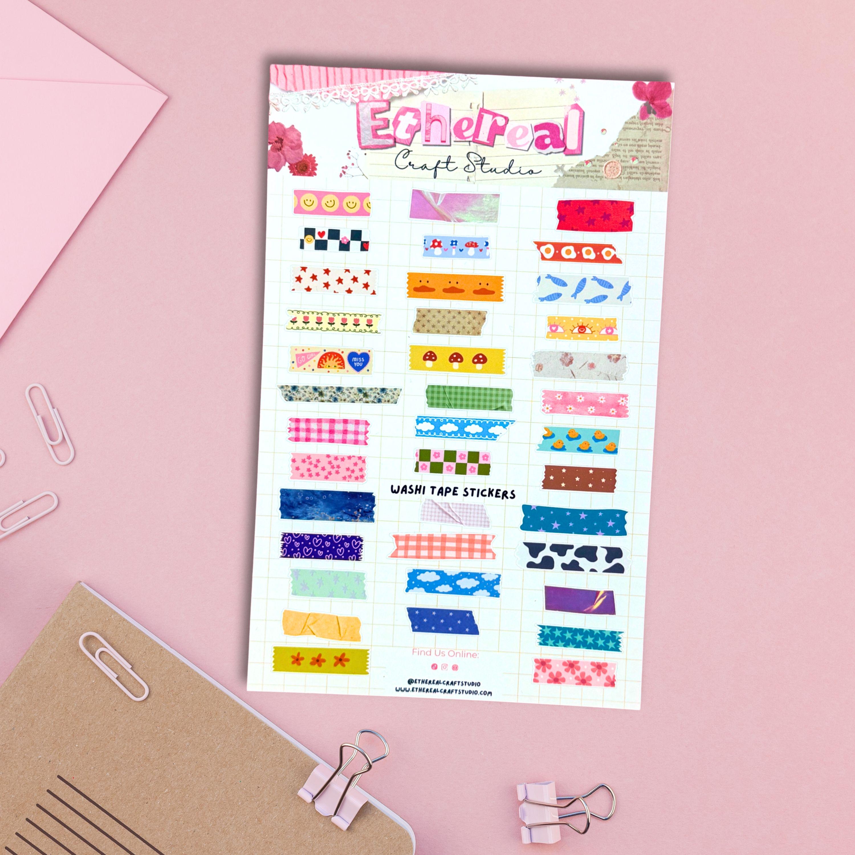 Sticker Sheet Washi Tape Scrapbook Stickers Junk Journal Vision Board ...