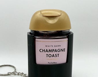 Custom 3D Printed PocketBac Keychain Holder | Personalized Hand Sanitizer Case | Cute Bag Accessory with Initials or Phrase
