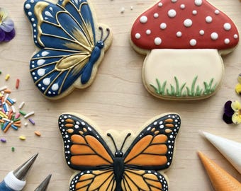 Butterfly and Mushroom Cookie Cutters | Flying and Side Butterfly Cutter