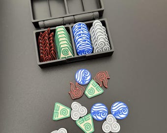 Tellers voor MTG ATLA-buigmogelijkheden | Getextureerde tokens voor Magic the Gathering TCG